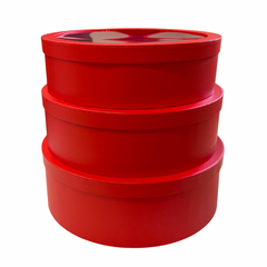 Clear Top Circle XL Boxes - 3 Piece