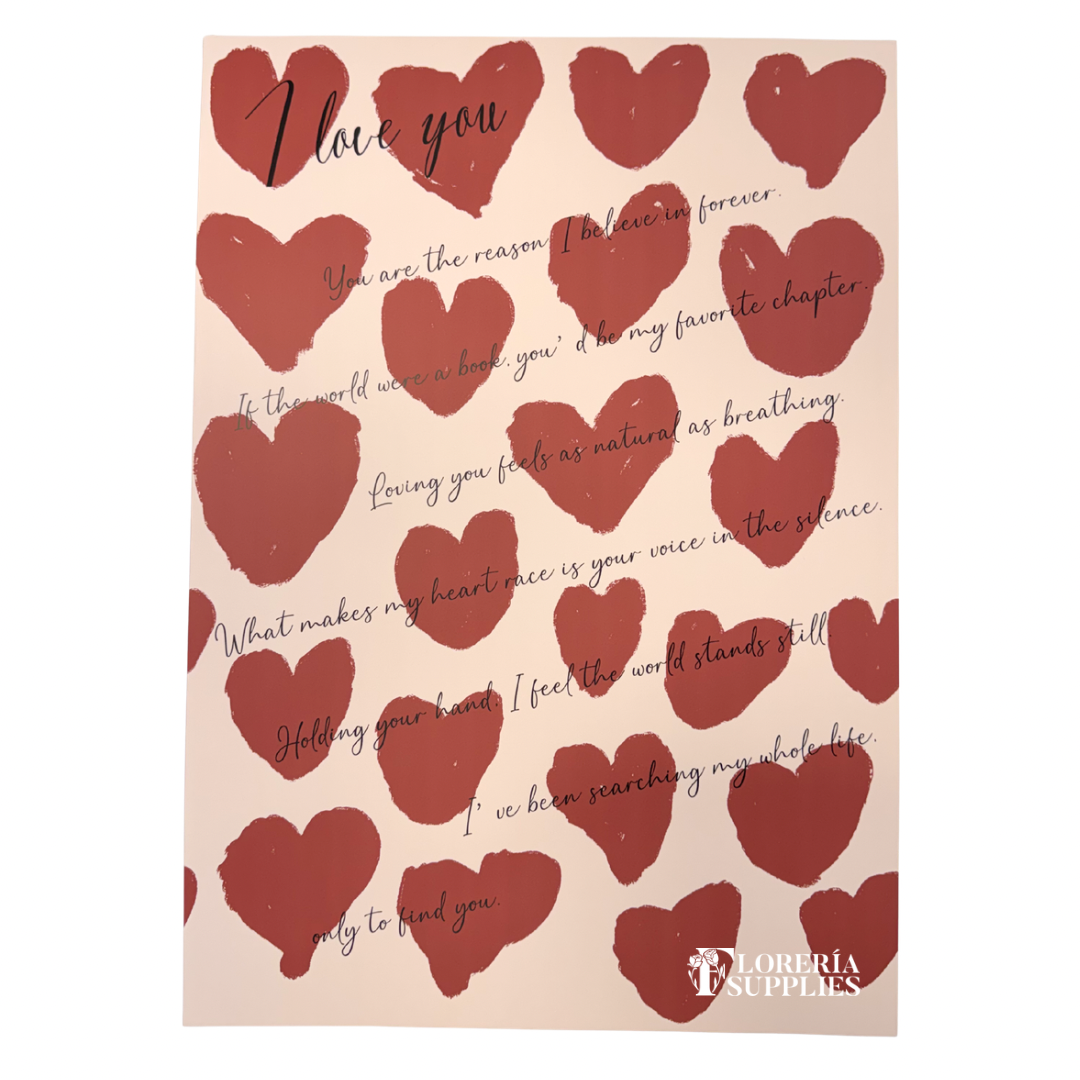 I Love You Accent Sheets - Red