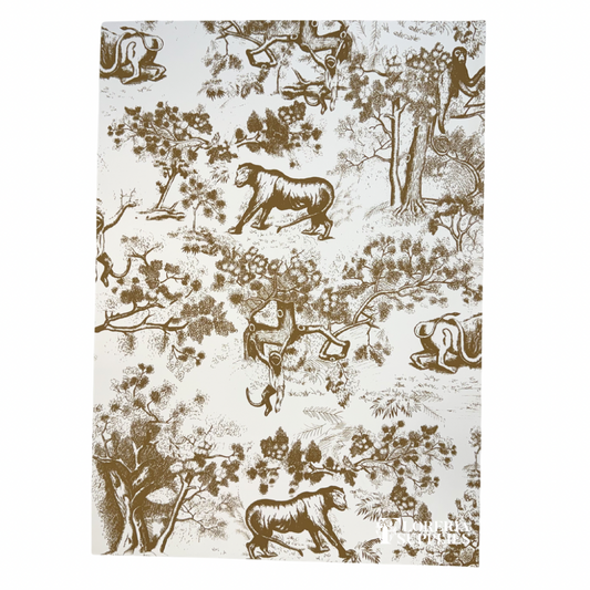 Brown Animal Toile Wrapping Paper