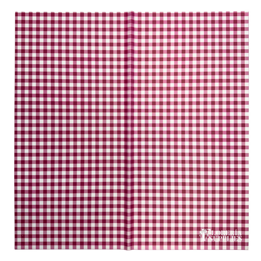 Gingham Print - Burgundy