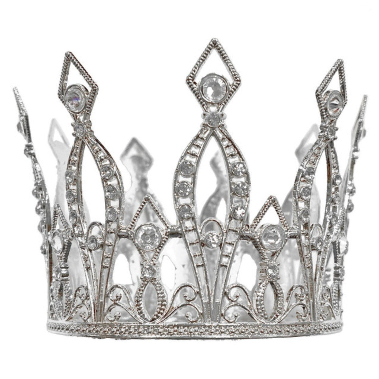 Small Silver Rhinestone Crown