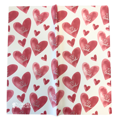 You Are Loved Red Floral Wrapping Paper