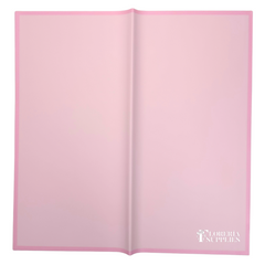 Bright Pink Frosted Edge Floral Wrapping Paper