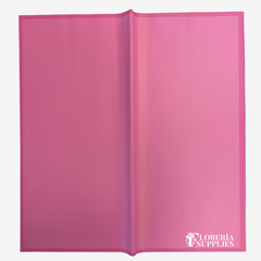 Hot Pink Frosted Edge Floral Wrapping Paper