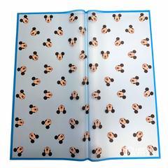 Mickey Mouse Blue Floral Wrapping Paper