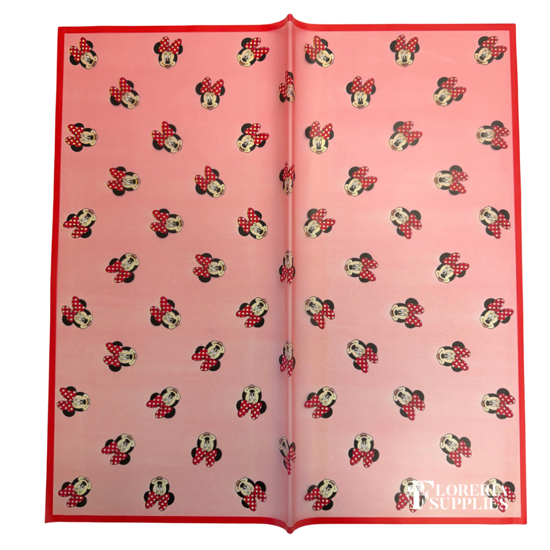 Minney Mouse Red Floral Wrapping Paper