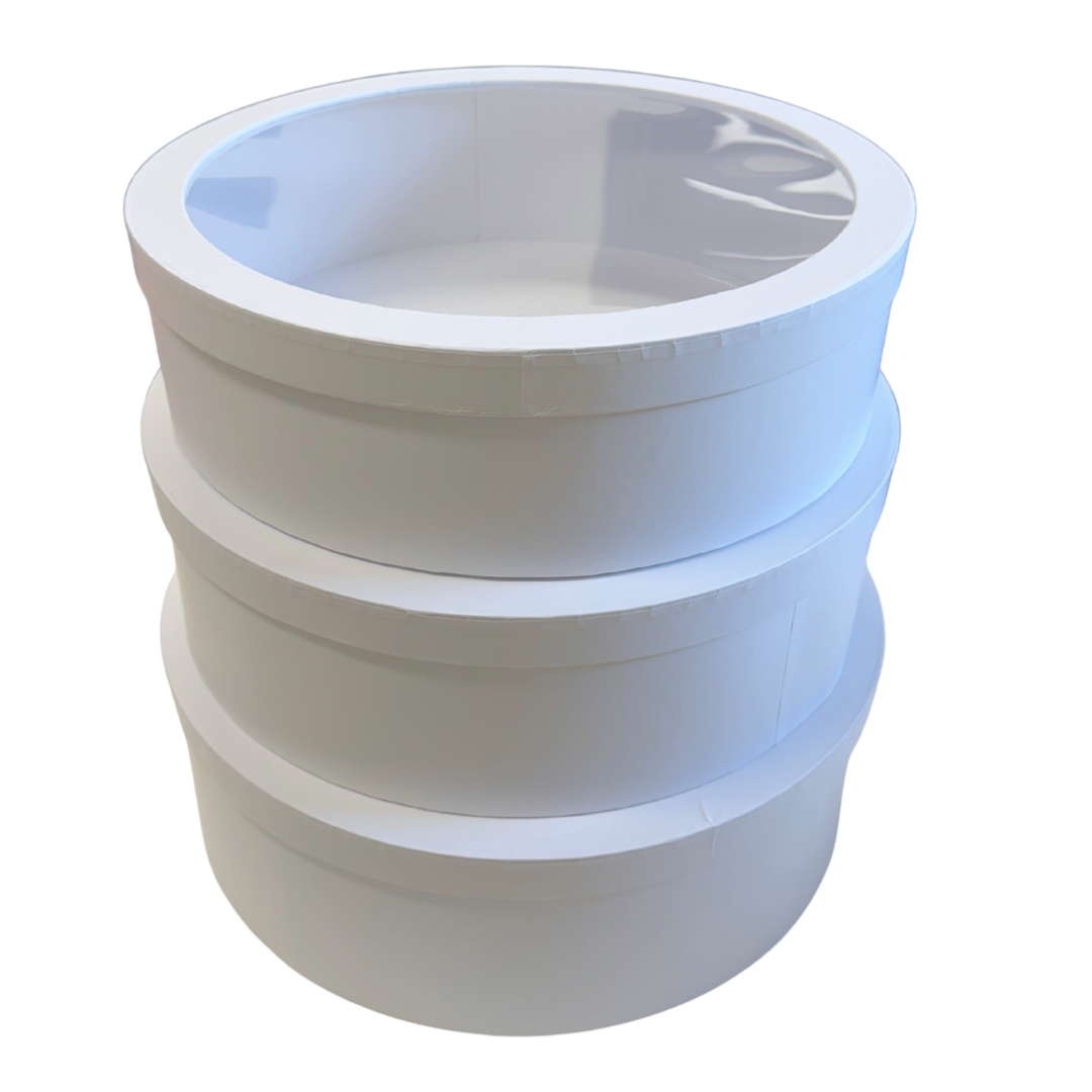 Clear Top Circle XL Boxes - 3 Piece