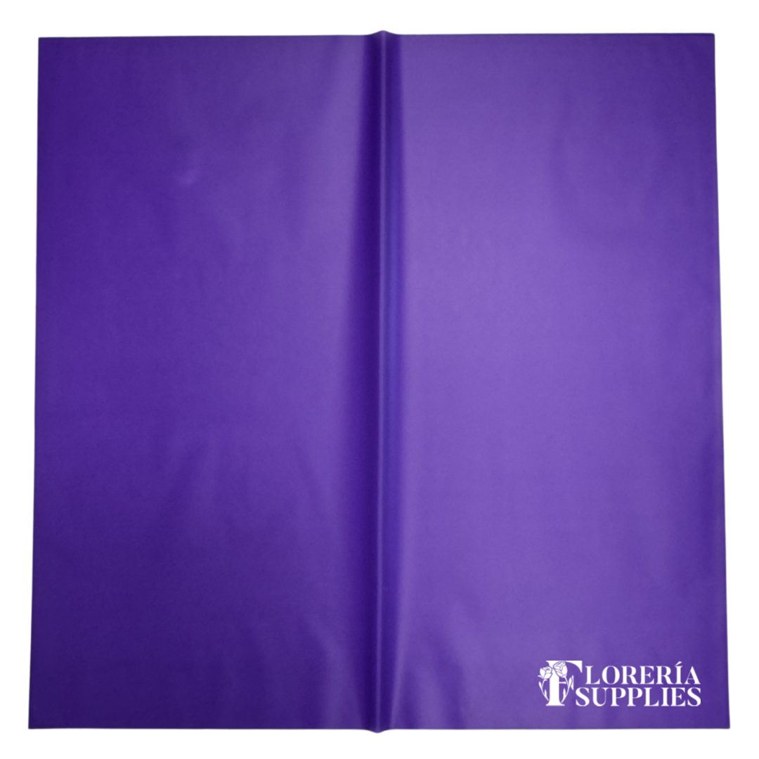 Dark Purple Semi-Transparent Floral Wrapping Paper