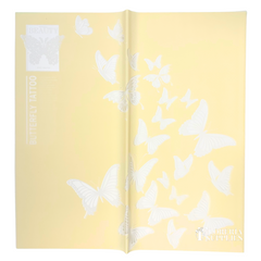 Yellow Butterfly Print Floral Wrapping Paper