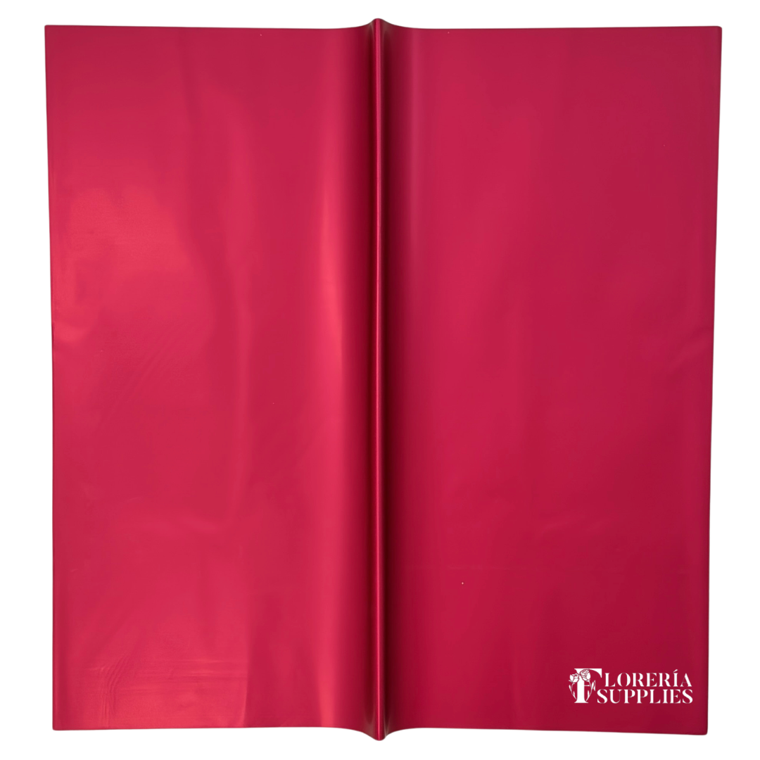 Cherry Berry Solid Floral Wrapping Paper