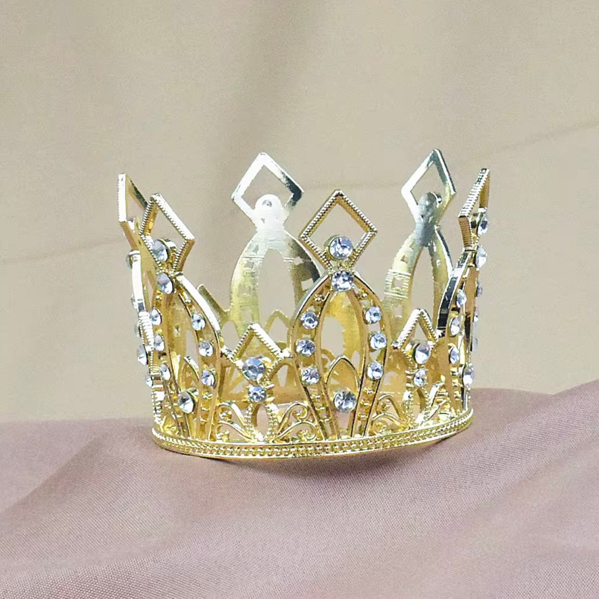 Small Gold Rhinestone Crown