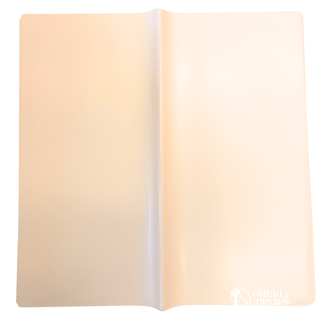 Peach Solid Floral Wrapping Paper