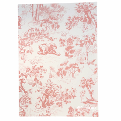 Pink Animal Toile Floral Wrapping Paper