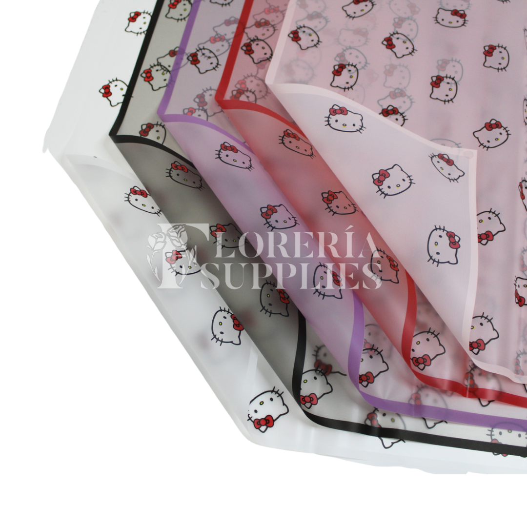 HK Purple Floral Wrapping Paper