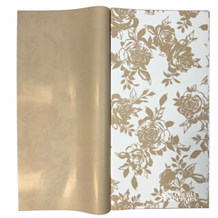 Rose Solid Floral Wrapping Paper - Beige
