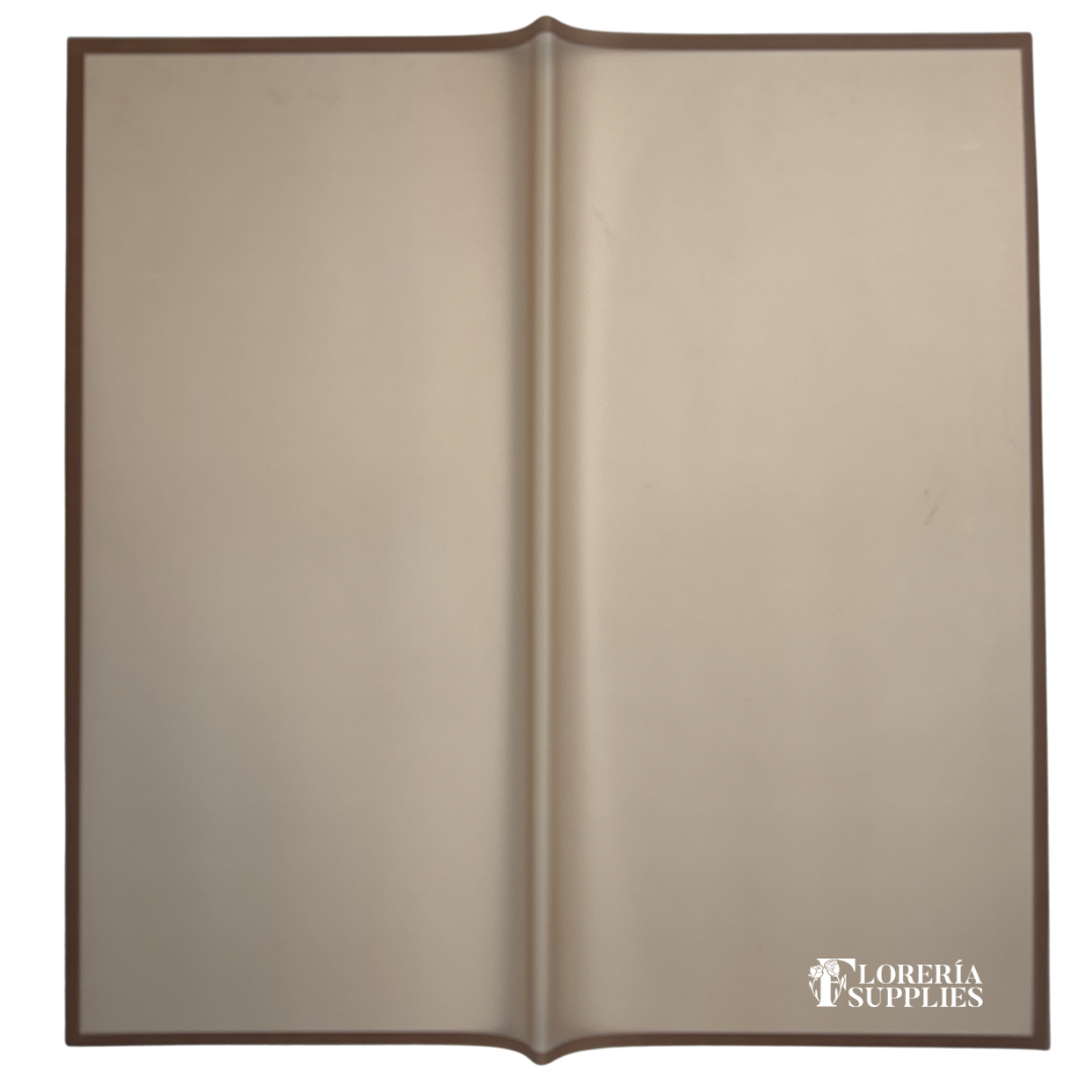 Brown Frosted Edge Floral Wrapping Paper