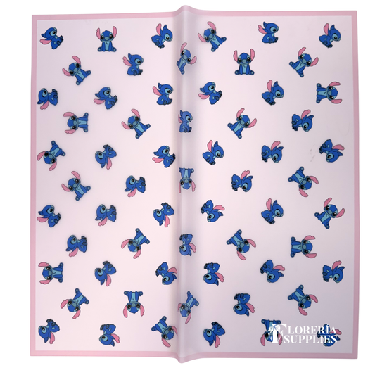 Stitch Pink Floral Wrapping Paper