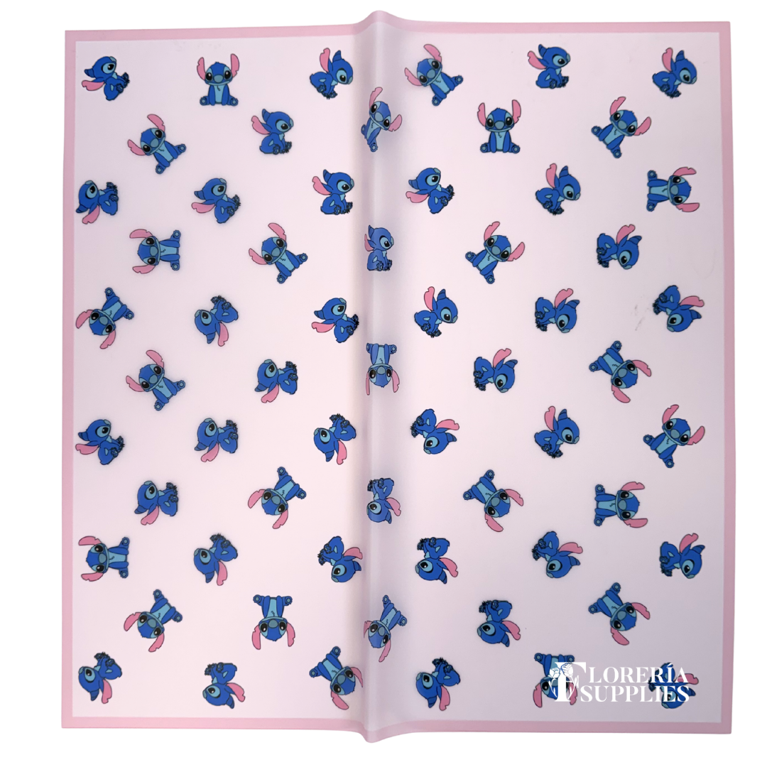 Stitch Pink Floral Wrapping Paper
