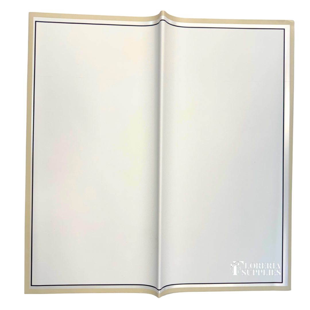 Triple Edge White Floral Wrapping