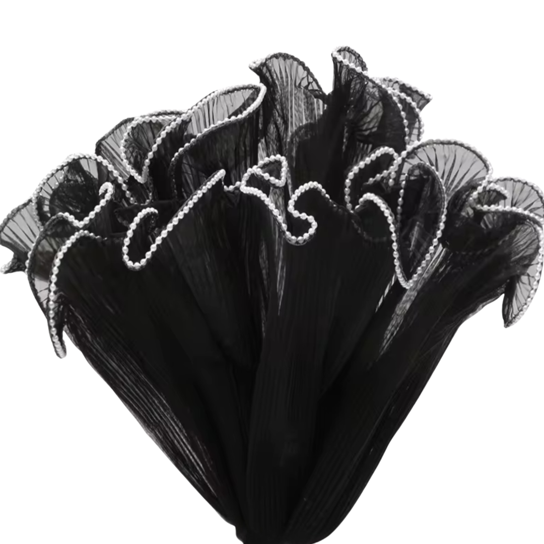 Pearl Mesh - Black 4.5 Yards