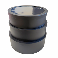 Clear Top Circle XL Boxes - 3 Piece