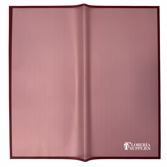 Burgundy Frosted Edge Floral Wrapping Paper