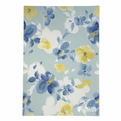 Water Color Blue Design Floral Wrapping Paper