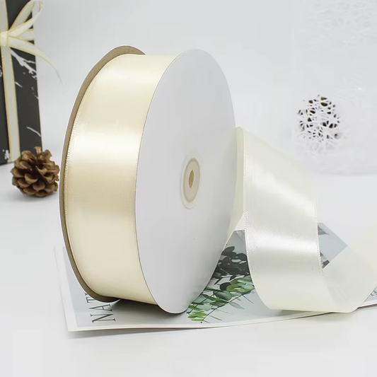 1.5” 100 Yard Single Sided Ribbon - Ivory