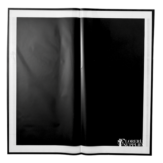 Clear Frame Floral Wrapping Paper - Black