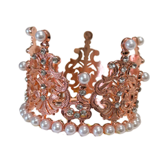Small Rose Gold Pearl Crown