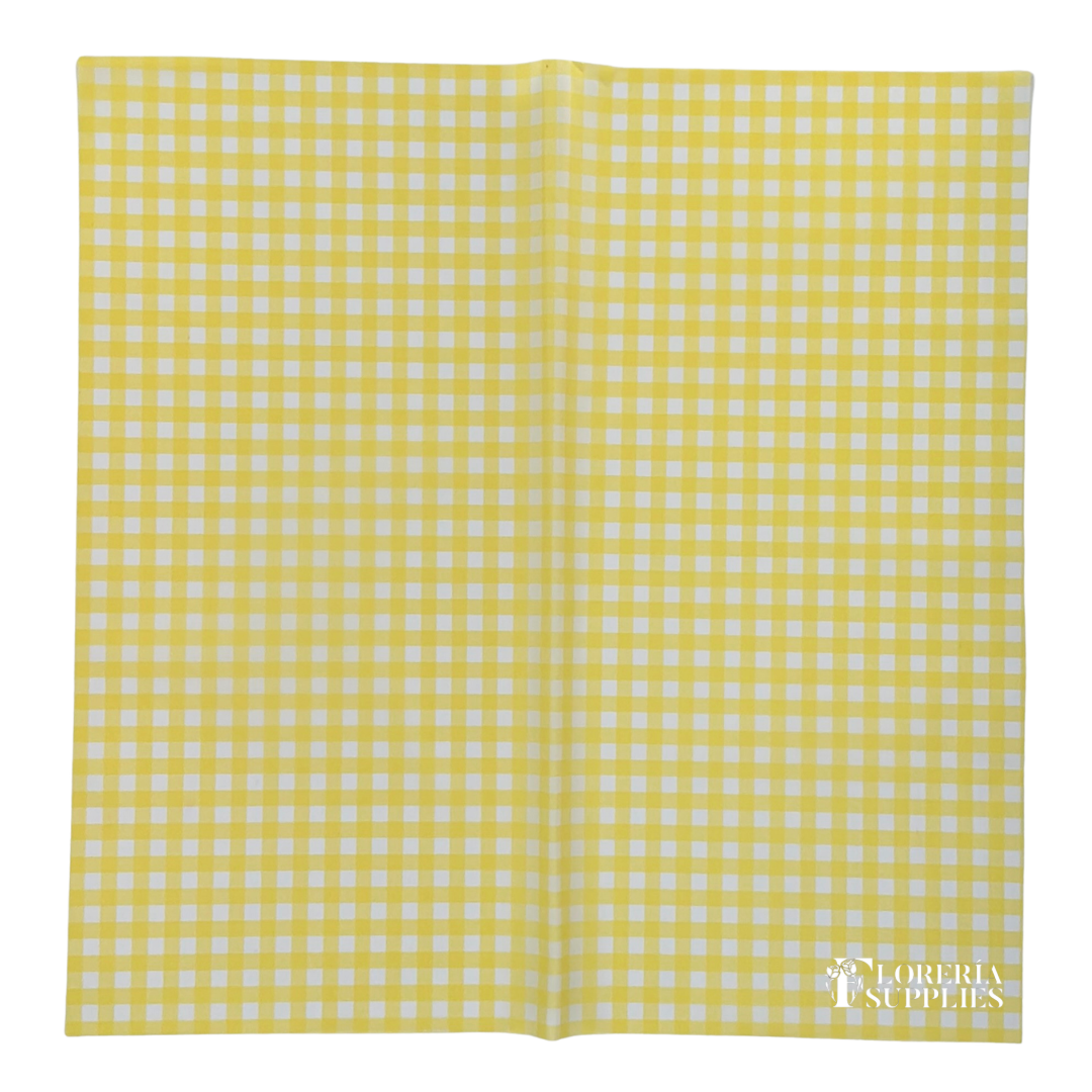Gingham Print - Yellow