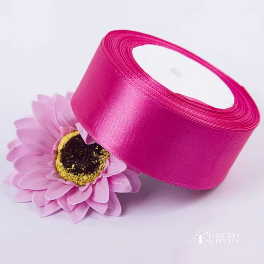 1.5” 25 Yard Single Sided Ribbon - Hot Pink