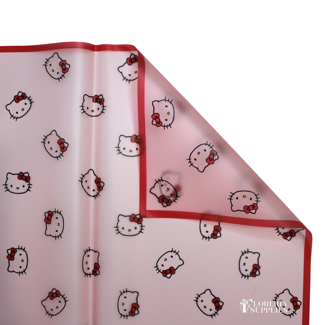 HK Red Floral Wrapping Paper