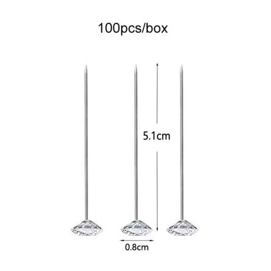 Diamond Pins - Medium 100 Pieces