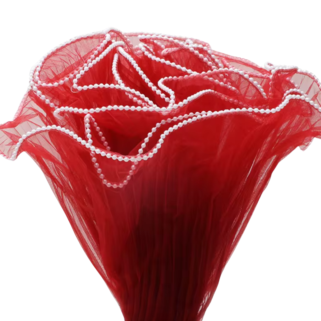 Pearl Mesh - Burgundy 4.5 Yards