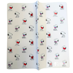 Snoopy Floral Wrapping Paper - Solid White