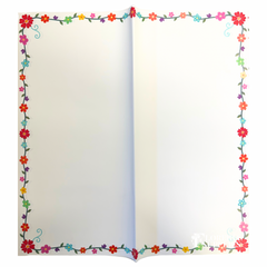 Frida White Floral Wrapping Paper