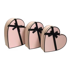 Bow Heart Floral Boxes -  3 Piece Set