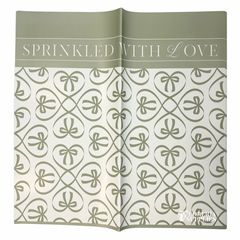 Sprinkled With Love Green Floral Wrapping Paper