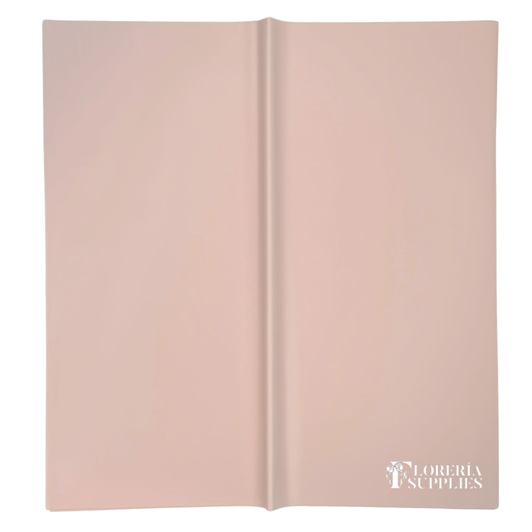 Pink Blush Semi Transparent Floral Wrapping Paper
