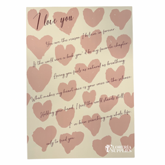 I Love You Accent Sheets - Pink