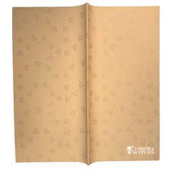 Dainty Heart Floral Wrapping Paper - Peach