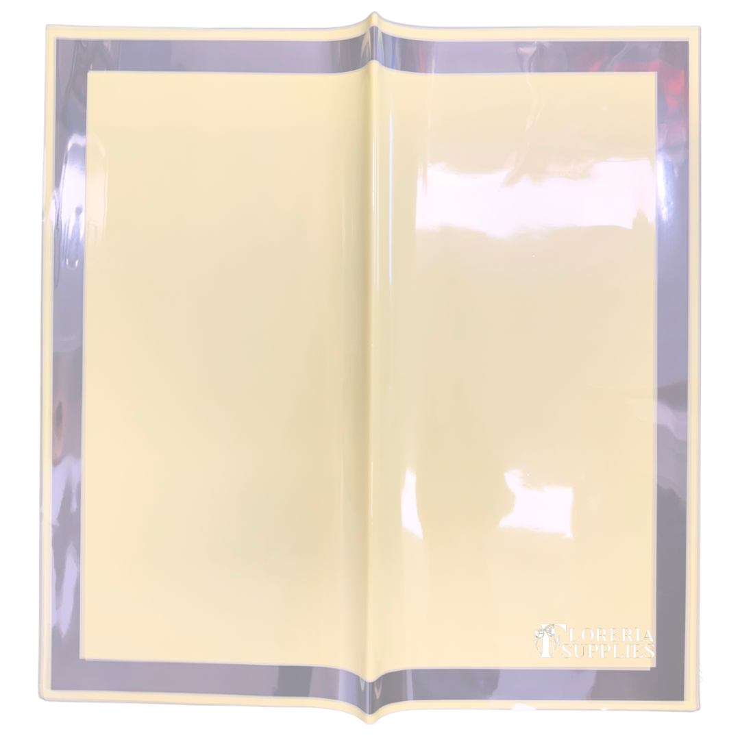 Clear Frame Floral Wrapping Paper - Yellow