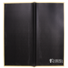 Gold Edge Black Floral Wrapping Paper