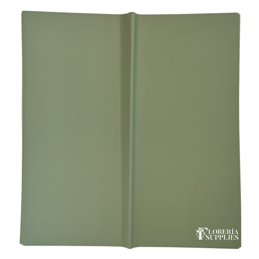 Green Semi Transparent Floral Wrapping Paper