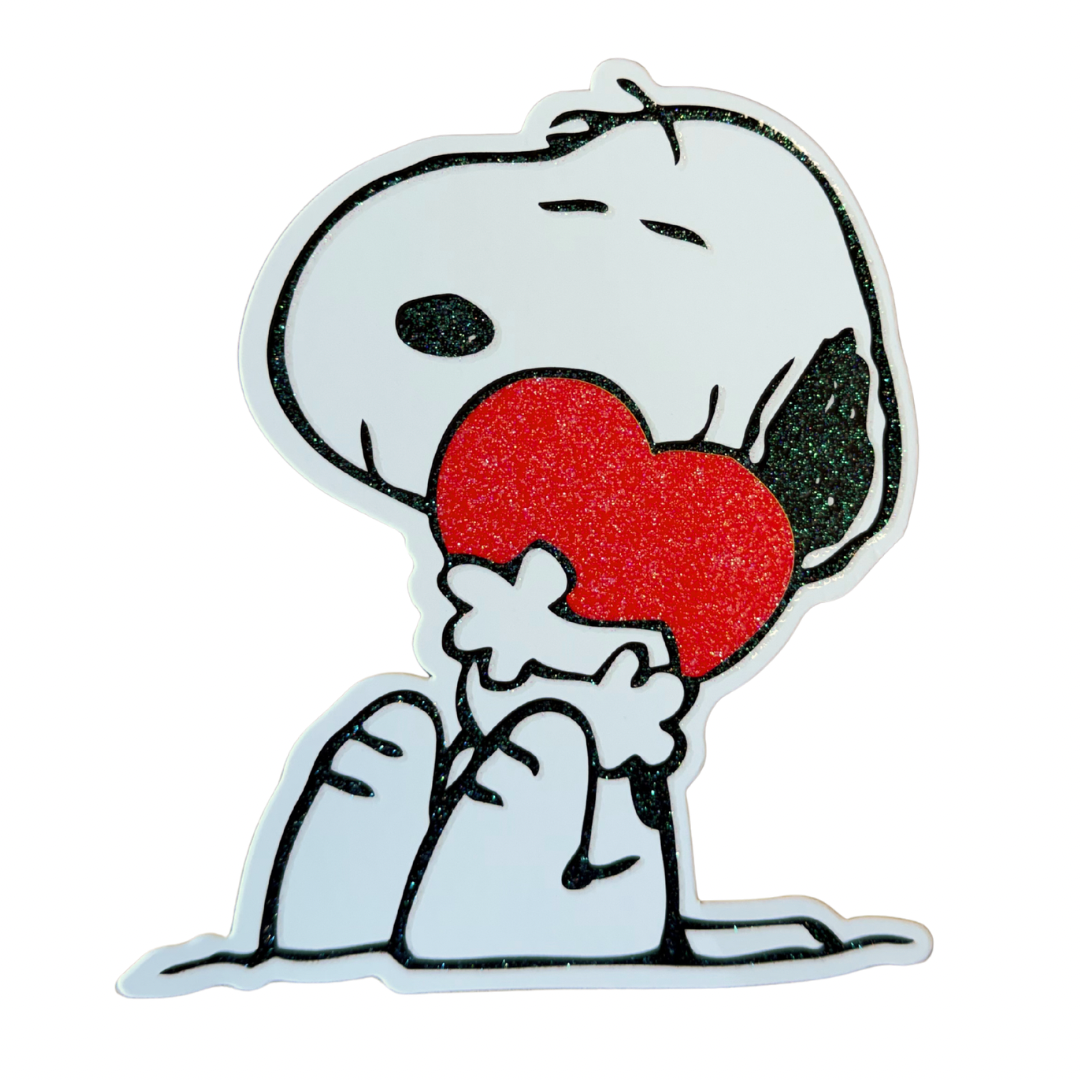 Snoopy Sitting Heart Toppers