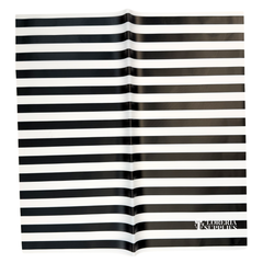 Striped Black Floral Wrapping Paper