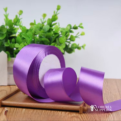 1.5” 25 Yard Single Sided Ribbon - Dark Purple