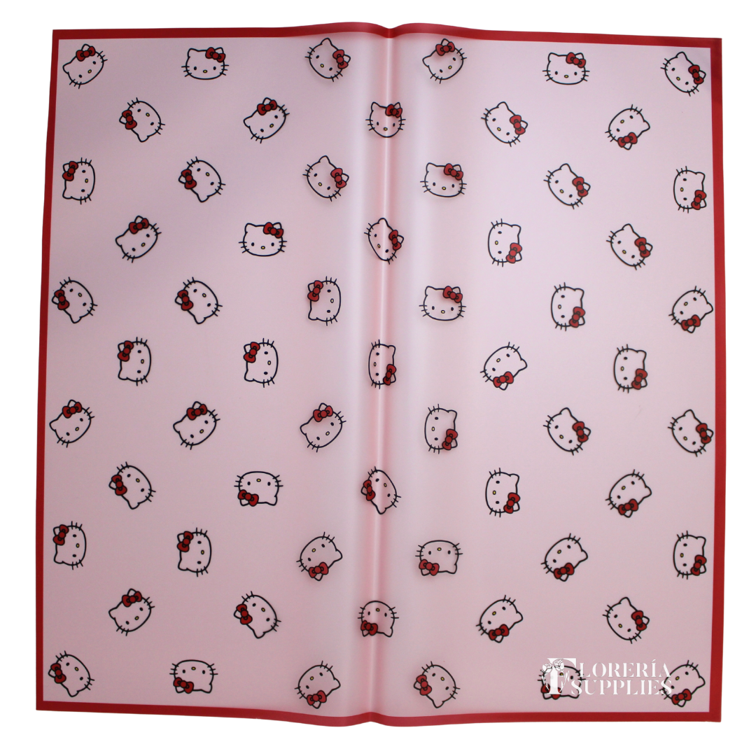 HK Red Floral Wrapping Paper