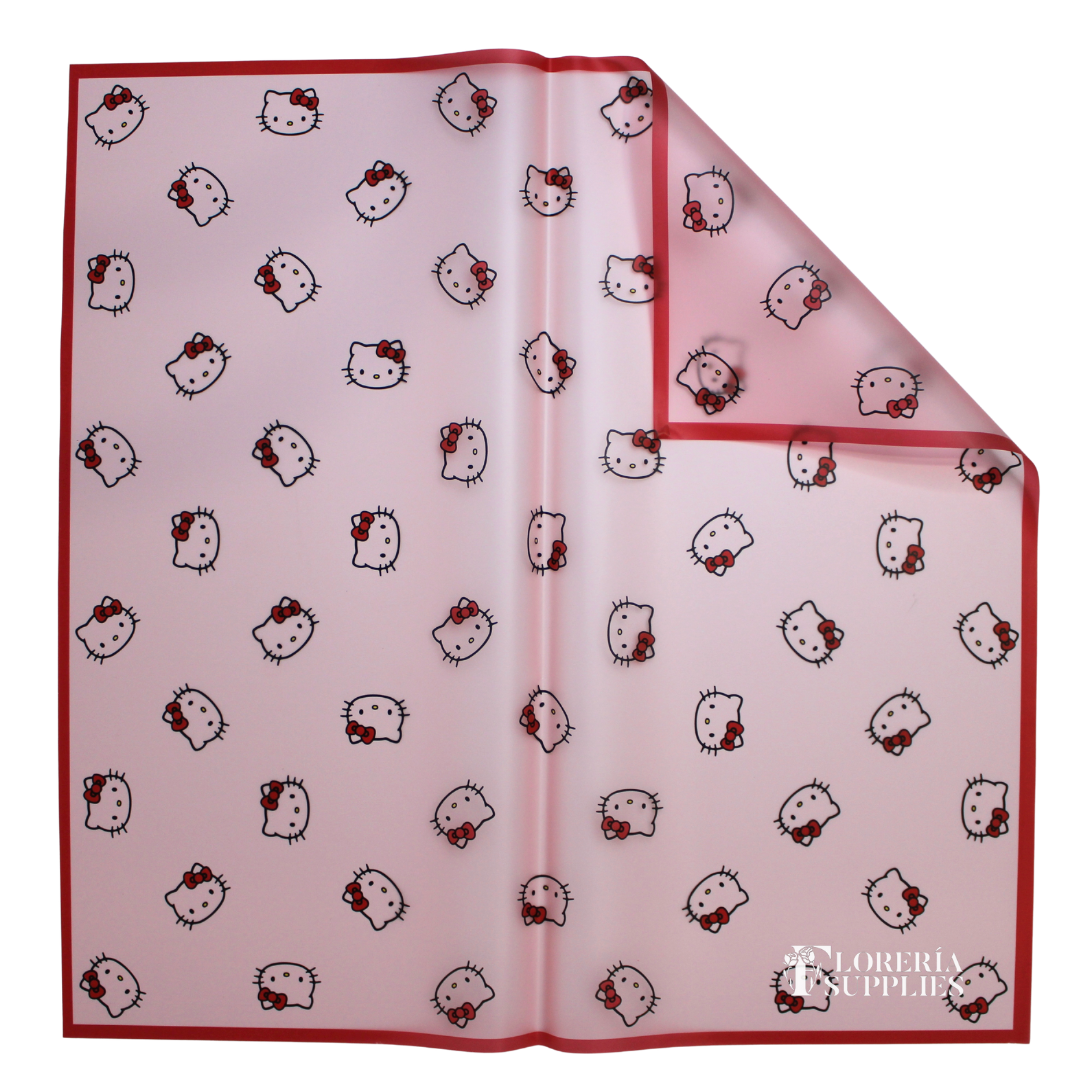 HK Red Floral Wrapping Paper